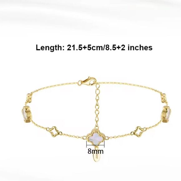 ENA925 Sterling Silver Anklet - Picture 6 of 6